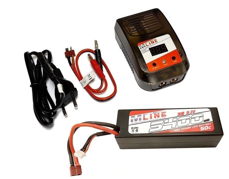 MLine Smart Charger AC 20W 3A --SPARSET-- inkl. LiPo 3S