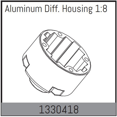 Absima Aluminium Differentialgehäuse 1:8