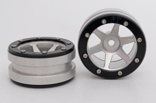 Metsafil Beadlock Wheels PT- Slingshot Silber/Schwarz 1.9