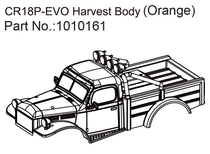 Absima Harvest Body (orange) - EVO 1:18