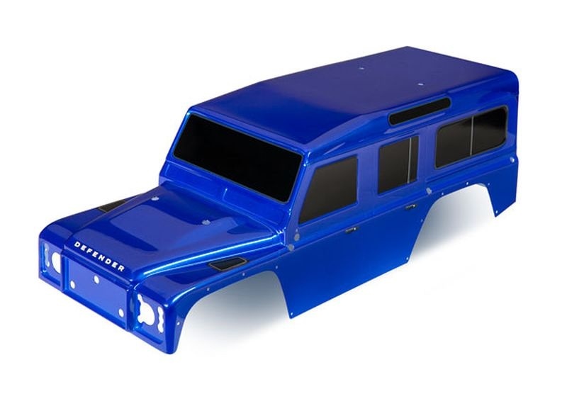 Traxxas Karo, Land Rover Defender, blau + Aufkleber TRAXXAS