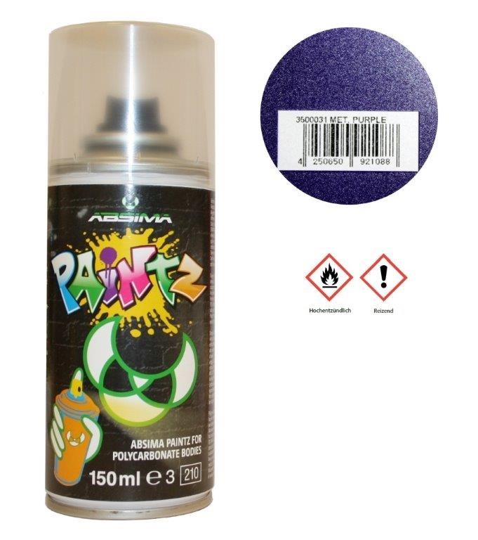 Absima Paintz Polycarbonat (Lexan) Spray MET. LILA 150ml