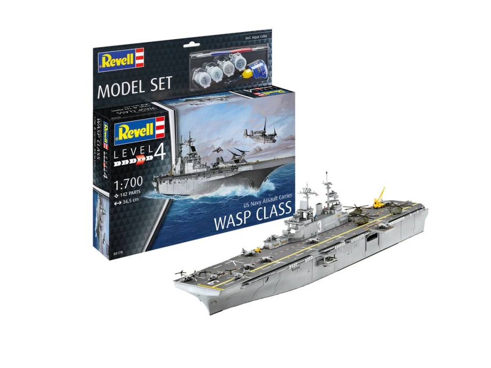 Revell Model Set Assault Carrier USS WASP CLASS