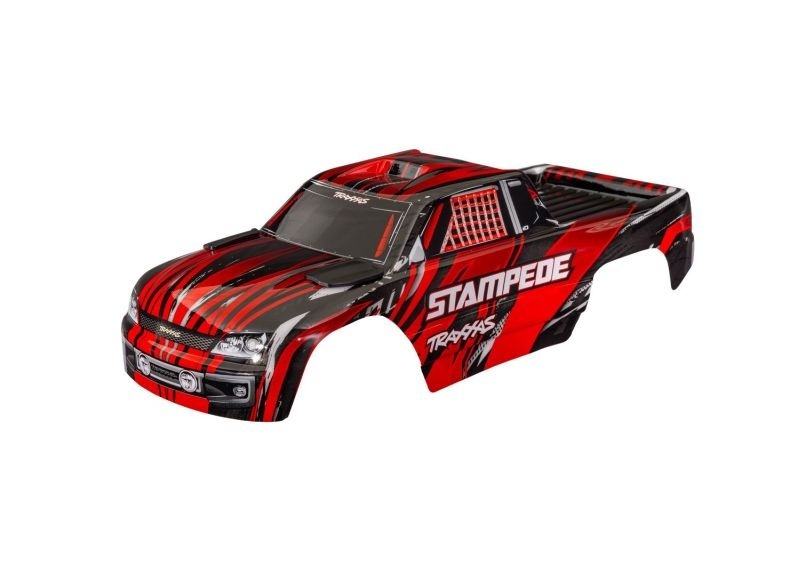 Traxxas Karosserie Stampede VXL rot mit Aufkleber