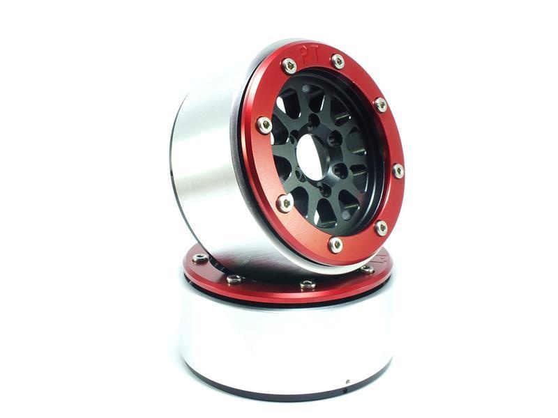 Metsafil Beadlock Wheels GEAR schwarz/rot 1.9 (2) ohne