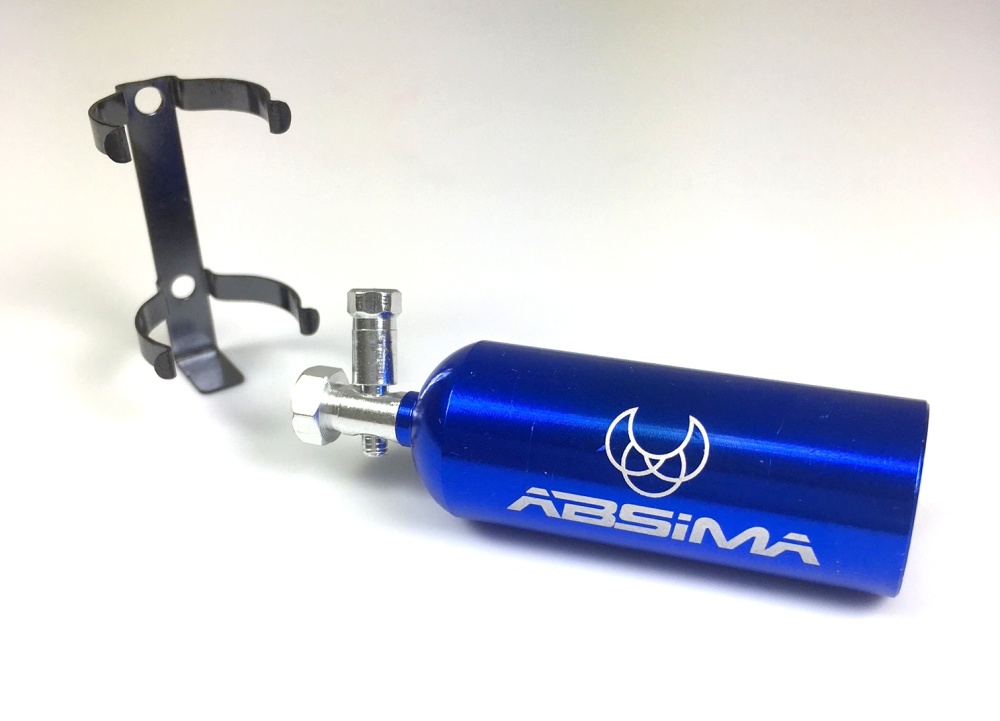 Absima Aluminium Lachgas - Druckflasche blau