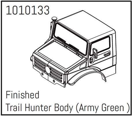 Absima T-Hunter Lexan-Karosserie-Set fertig Armee-grün  -