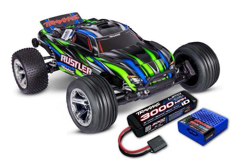 Traxxas Rustler 1/10 2WD Stadium-Truck grün RTR BL-2S