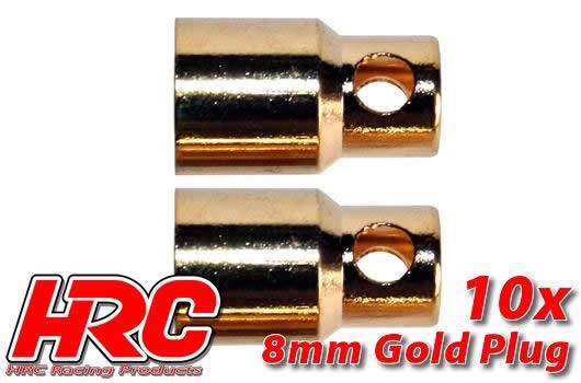 HRC Racing Stecker - Gold - 8.0mm - weibchen (10 Stk.)