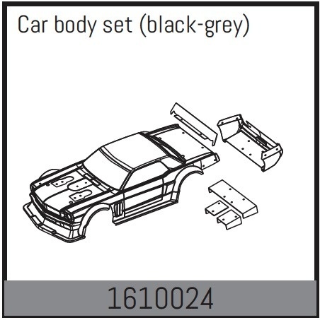 Absima Car Body Set (black-grey)