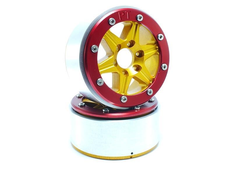 Metsafil Beadlock Wheels SIXSTAR gold/rot 1.9 (2) ohne