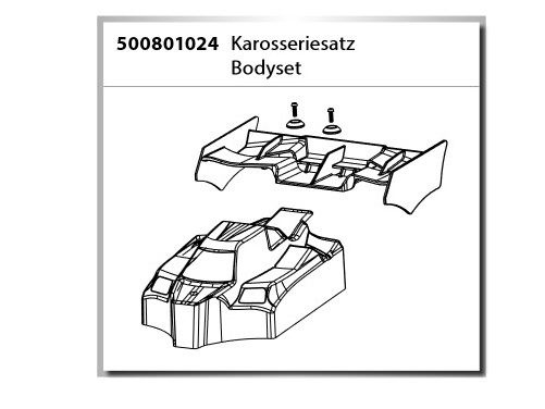 Carson Karosseriesatz/Body Set Virus Rocket 120 2.4GHz