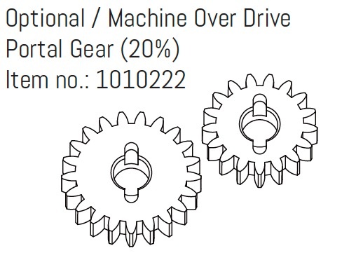 Absima Opt. Over Drive Portal Gear Set (20%) - EVO/GOAT