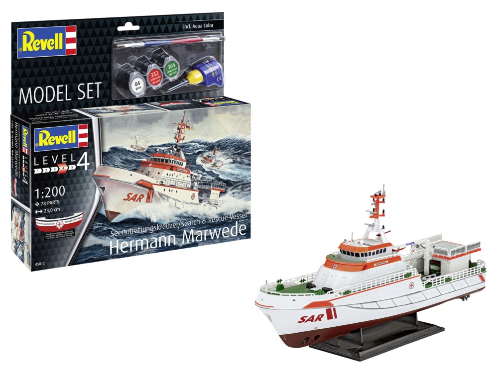 Revell Model Set Seenotkreuzer Hermann Marwede