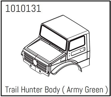 Absima T-Hunter Lexan-Karosserie Armee-grün  -