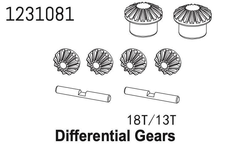 Absima Differential Getriebeset 18T/13T CR4.4