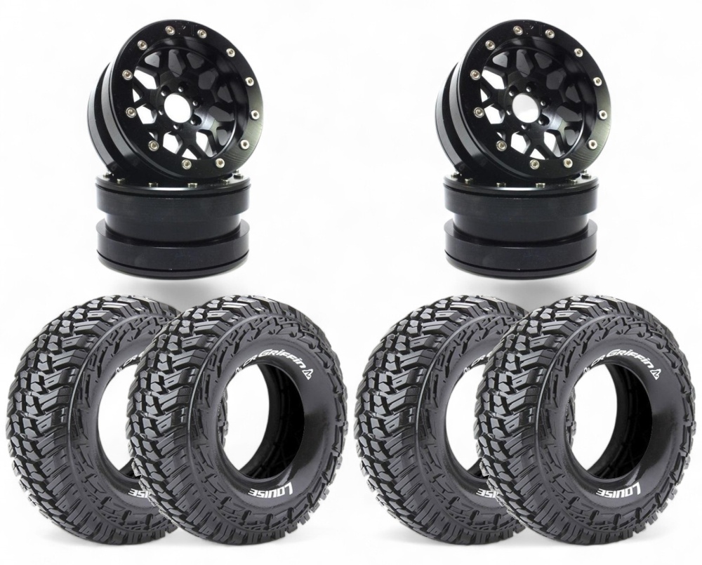 Metsafil Beadlock Wheels PT-MESH black/black 2.2 4Stk. ohne