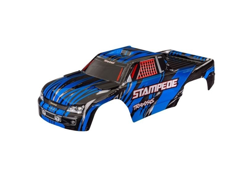 Traxxas Karosserie Stampede VXL blau mit Aufkleber