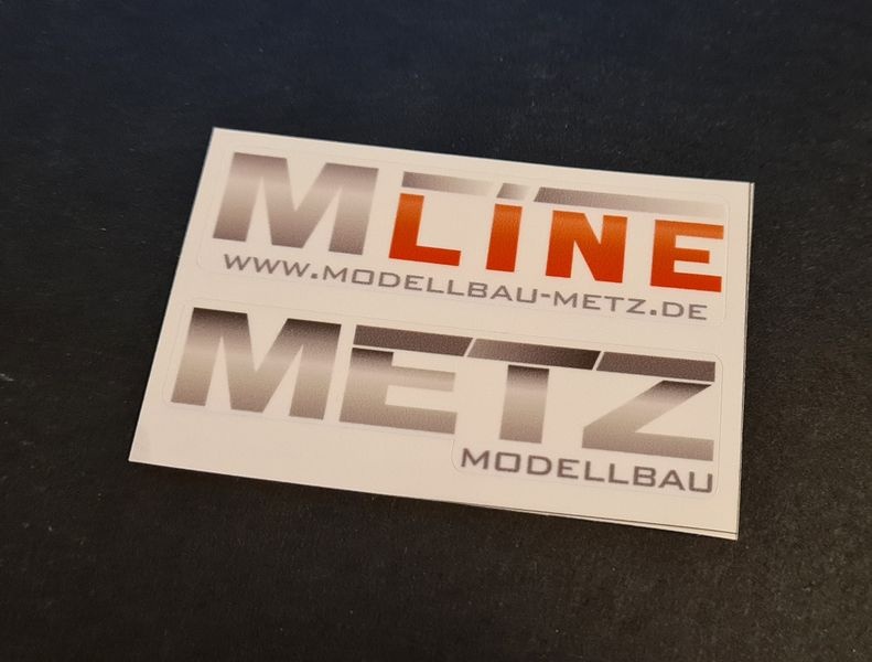 MLine/Metz Karosserieaufkleber transparent 70x20mm