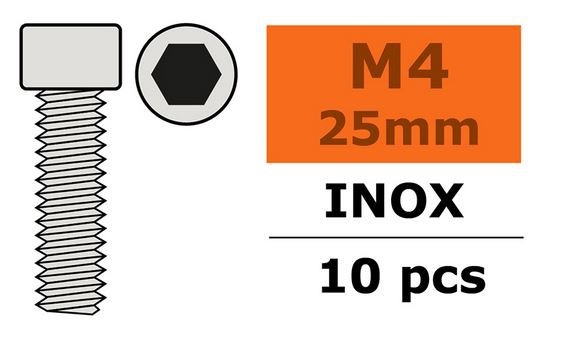 G-Force RC - Hex Socket Head Screw - M4x25 - Inox (10)