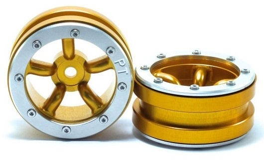 Metsafil Beadlock Wheels PT-Safari Gold/Silber 1.9 (2 Stk)