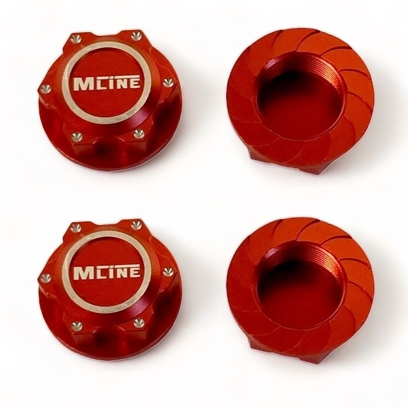 MLine Radmuttern 24mm für Großmodelle 4 Stück rot