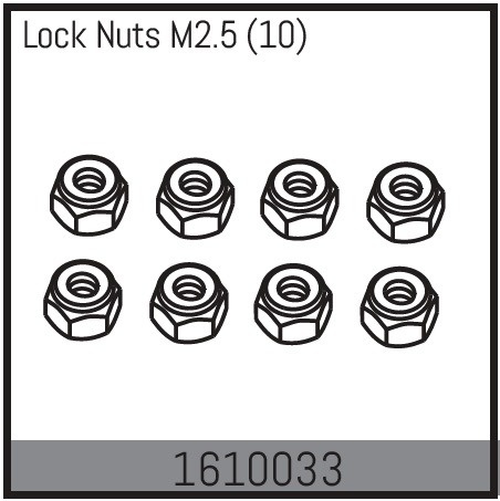 Absima Lock Nuts M2.5 (10)