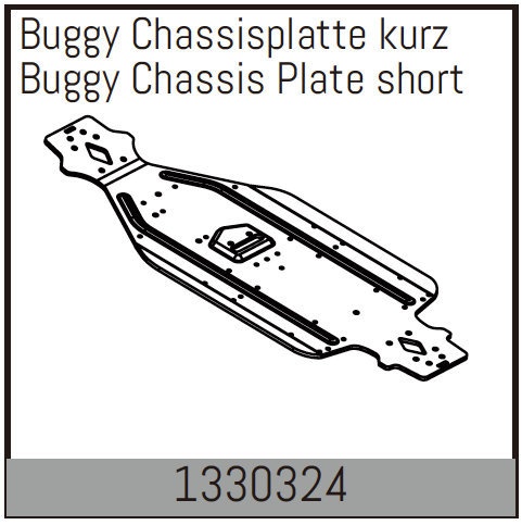 Absima Buggy Chassisplatte kurz
