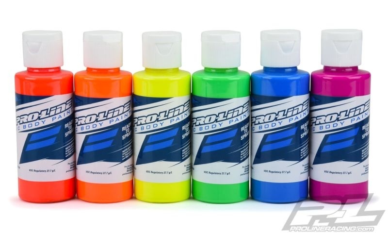 Pro Line RC Body Paint Fluorescent Color Set (6 Pack)