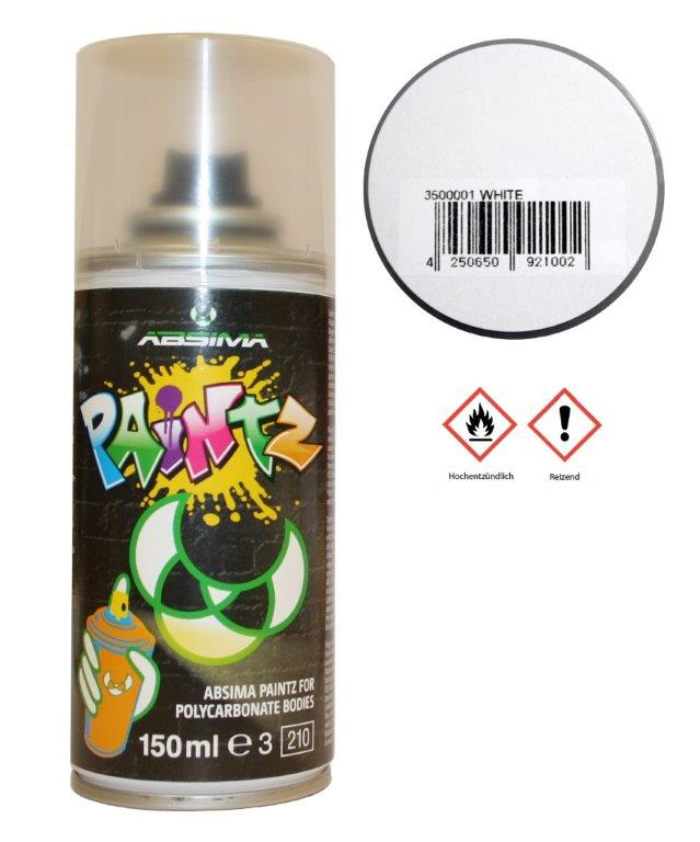 Absima Paintz Polycarbonat (Lexan) Spray WEISS 150ml