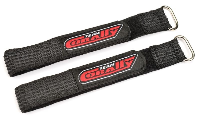 Team Corally - Pro Battery Straps - 250x20mm - Metal Buckle