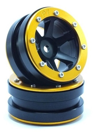 Metsafil Beadlock Wheels PT- Slingshot Black/Gold 1.9
