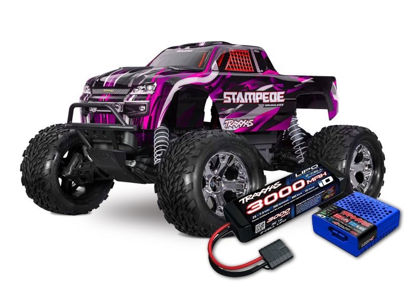 Traxxas Stampede 1/10 2WD Monster-Truck pink RTR BL-2S