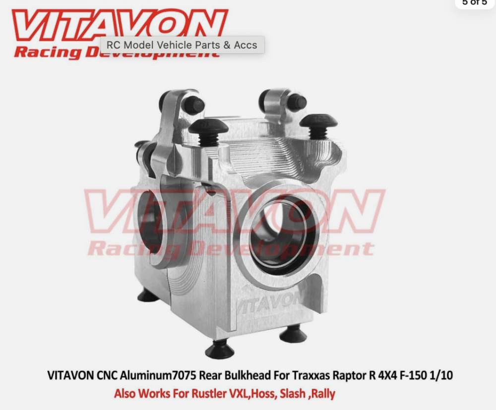 Vitavon hinteres Differentialghäuse Bulkhead silber Raptor,