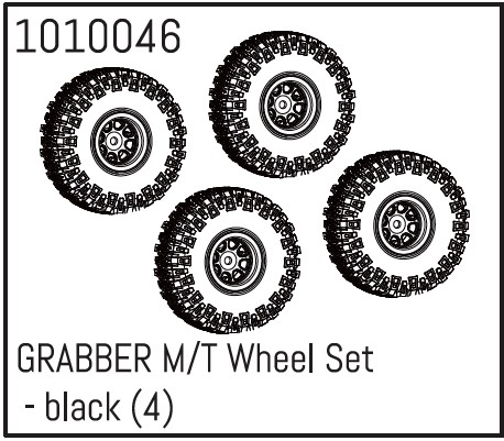 Absima Grabber MT Rädersatz - schwarz (4) -