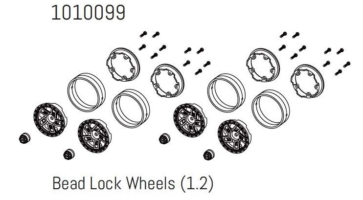 Absima 1.2 Beadlock Räder - PRO Crawler 1:18 (4)