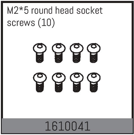 Absima M2*5 Round Head Socket Screws (10)