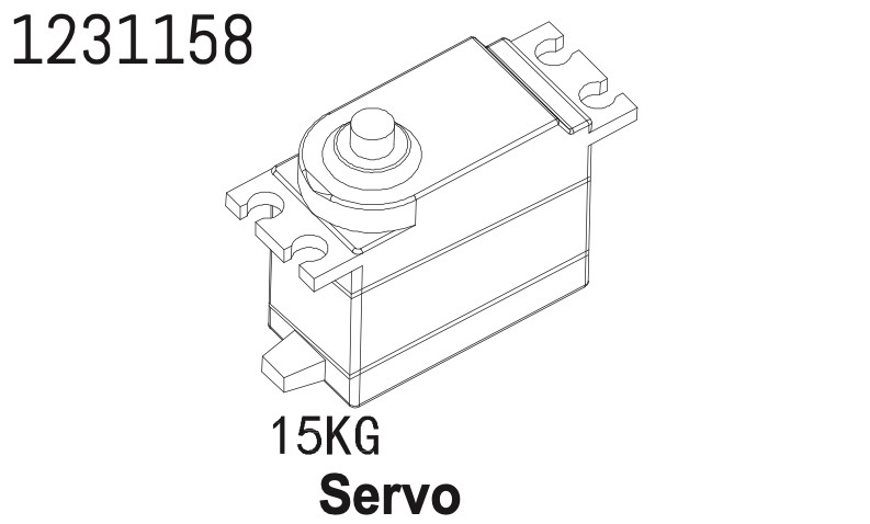 Absima 15kg MG Servo CR4.4