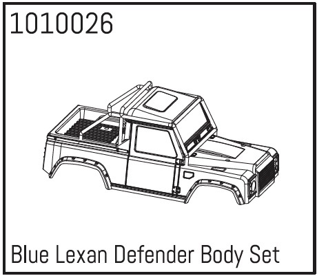 Absima Lexan Defender Body Set blau