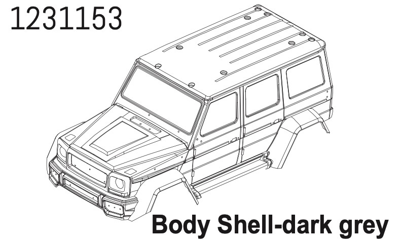 Absima PC Karosserie WOLF dunkelgrau CR4.4