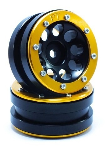 Metsafil Beadlock Wheels PT- Ecohole Black/Gold 1.9 (2 Stk)