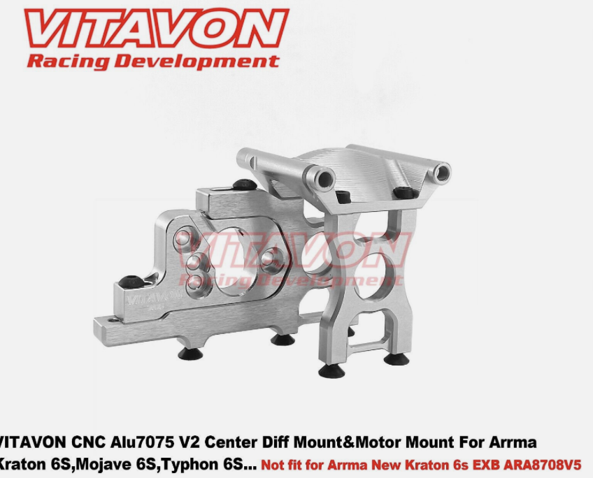 Vitavon Motor-Halter offen V2 Arrma 6s Modelle
