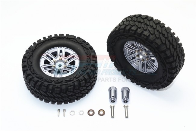 GPM aluminum 6 pole wheels & crawler tire + 23mm hex adapter