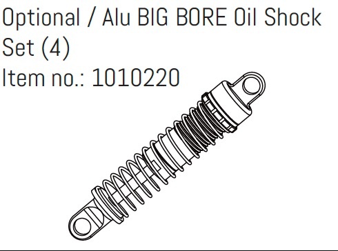 Absima Opt. Alu BIG BORE Oil Shock Set (4) (AB240339)