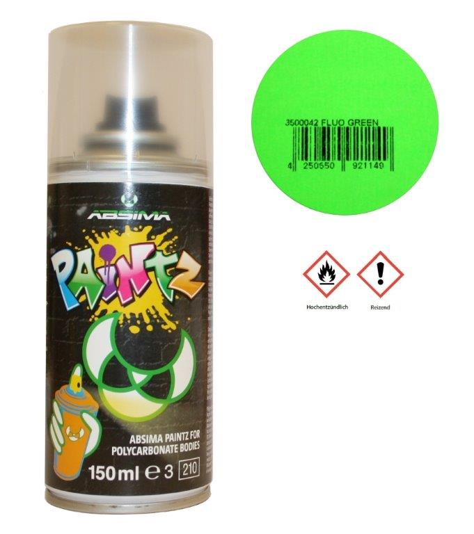 Absima Paintz Polycarbonat (Lexan) Spray FLUO GRÜN 150ml