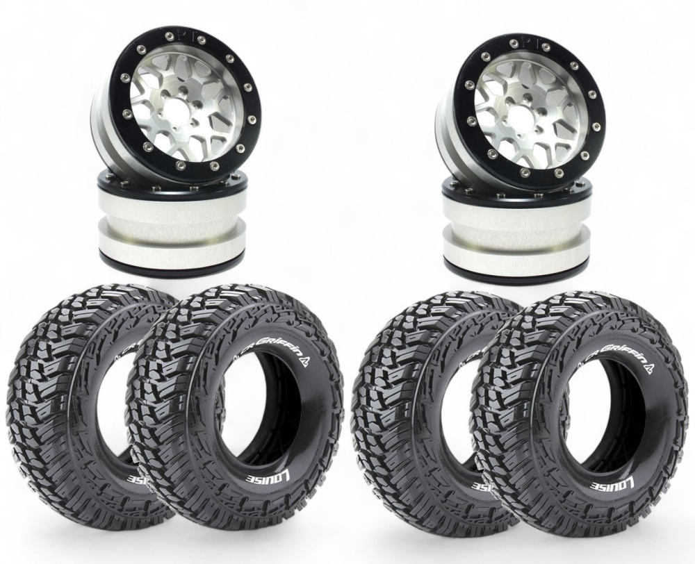 Metsafil Beadlock Wheels PT-MESH silber/black 2.2 4Stk. ohne