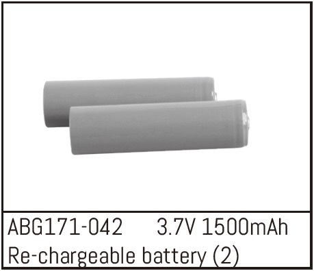 Absima Re-chargeable Li-Ion Batteries - 3.7V 1500mAh (2)