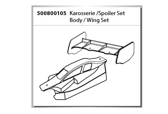 Carson Karosserie/Spoiler-Set X10 Dirt Warrior Sport 2.0