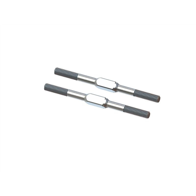 Arrma Steel Turnbuckle, M4x60mm Silver (2): EXB