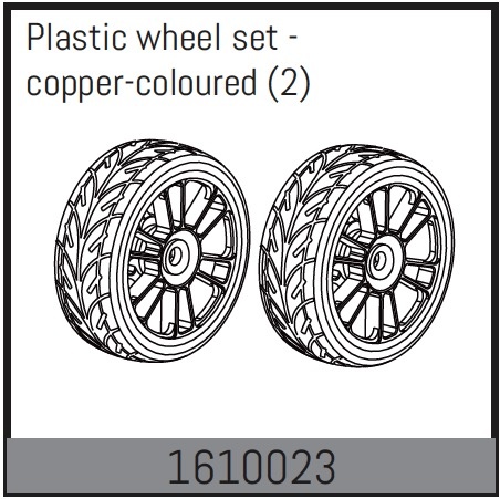 Absima Plastic Wheel Set - copper-coloured (2)
